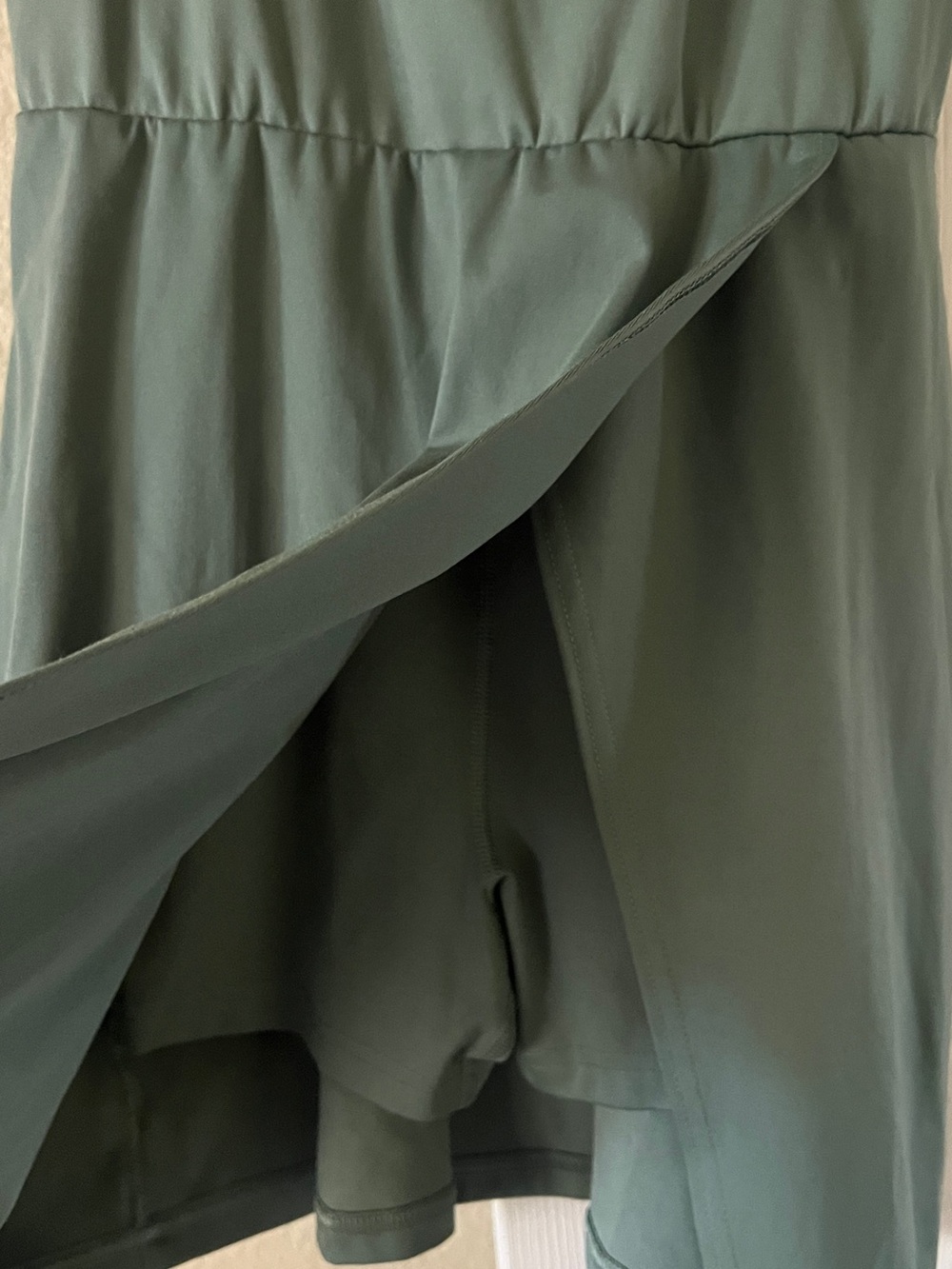 all in motion Sage Green Tank Mini Dress with built in shorts - Picture 2 of 4